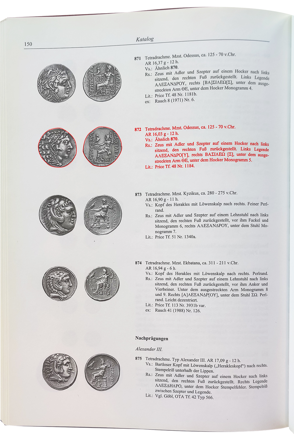 ODESSUS SILVER ALEXANDER TYPE TETRADRACHM - MITHRIDATIC WARS ISSUE EX LANZ COLLECTION AND PUBLISHED IN KOSTIAL - CHOICE XF NGC GRADED GREEK THRACE COIN (Inv. 14793) - Image 6