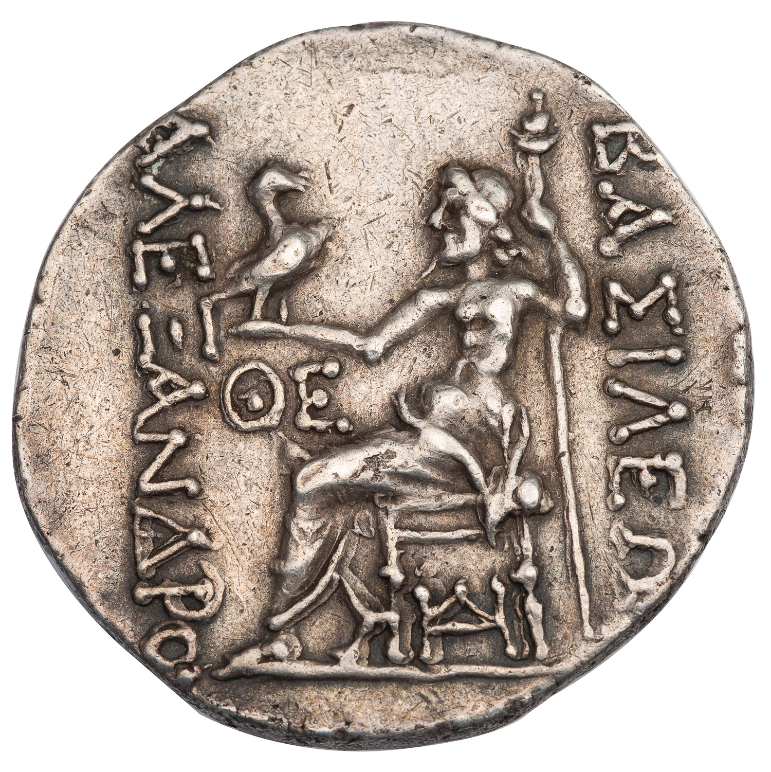 ODESSUS SILVER ALEXANDER TYPE TETRADRACHM - MITHRIDATIC WARS ISSUE EX LANZ COLLECTION AND PUBLISHED IN KOSTIAL - CHOICE XF NGC GRADED GREEK THRACE COIN (Inv. 14793) - Image 3
