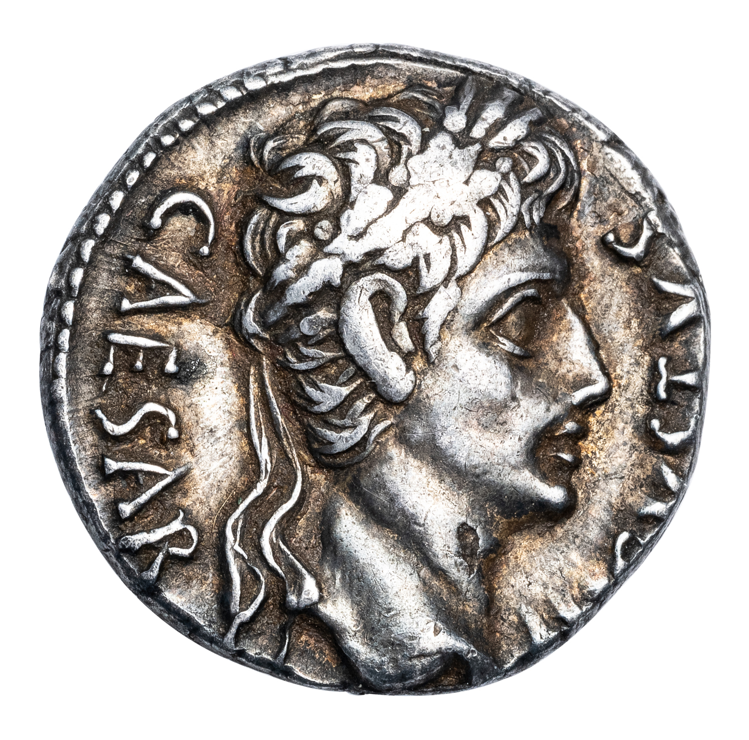 AUGUSTUS SILVER DENARIUS - ISSUE WITH THE GREAT COMET OF 44 BC - CHOICE VF NGC GRADED ROMAN IMPERIAL COIN OF THE 12 CAESARS (Inv. 19111) - Image 2