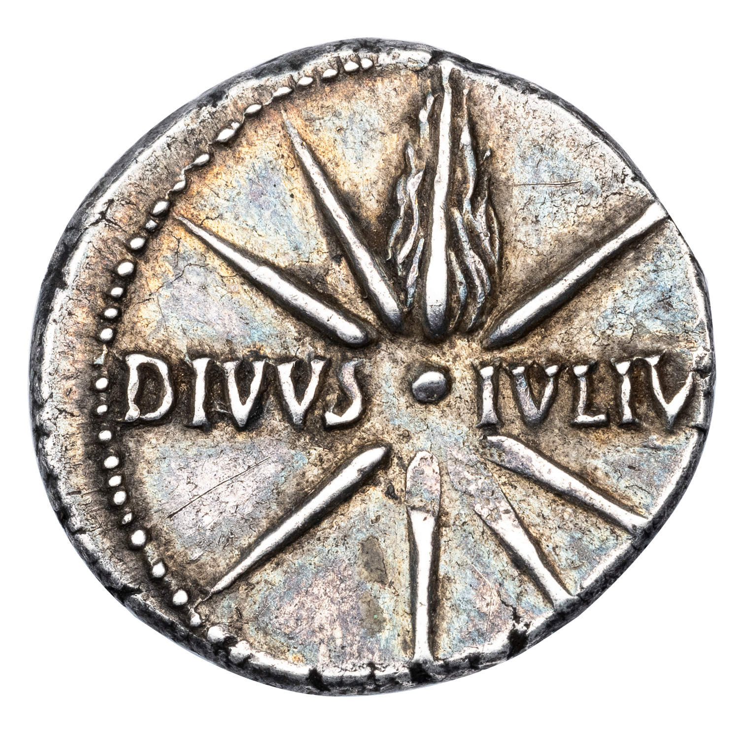 AUGUSTUS SILVER DENARIUS - ISSUE WITH THE GREAT COMET OF 44 BC - CHOICE VF NGC GRADED ROMAN IMPERIAL COIN OF THE 12 CAESARS (Inv. 19111) - Image 3