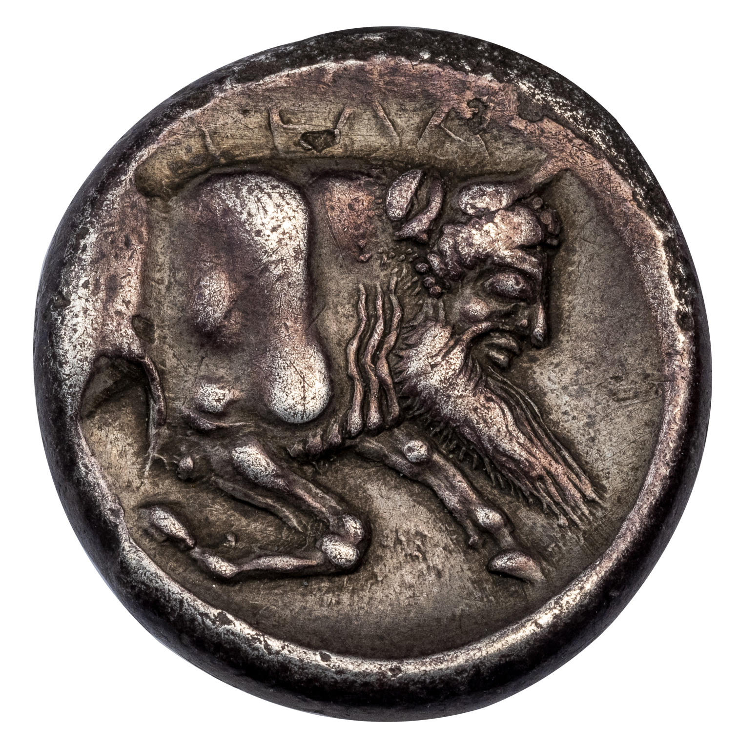 GELA SILVER DIDRACHM - EARLY 5th CENTURY ISSUE EX FLEISCHMANN COLLECTION - CHOICE VF NGC GRADED GREEK SICILY COIN (Inv. 20022) - Image 3