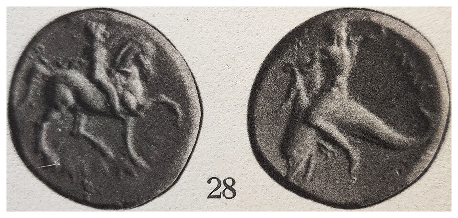 TARENTUM SILVER DIDRACHM - EX THEODOR PROWE COLLECTION AND SOLD BY BRUDER EGGER IN 1914 - XF NGC GRADED GREEK CALABRIA COIN (INV. 20058) - Image 6